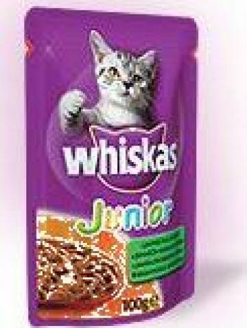 Hrana pisici Plic pui Whiskas Junior de la Www.petshoponline.ro