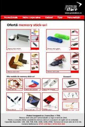 Memory stick-uri personalizate de la Promstore Media