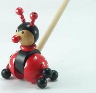 Jucarie, Push-Pull Wooden Ladybug (Intellectual Wooden Toys) de la Hangzhou Aoyuan Trade Co., Ltd.