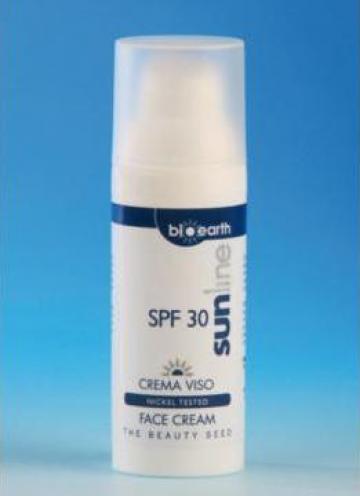 Crema solara ten SPF30 cu ulei de imortele bio Bioearth 50ml de la Orchidea Blu Eurotrade Srl