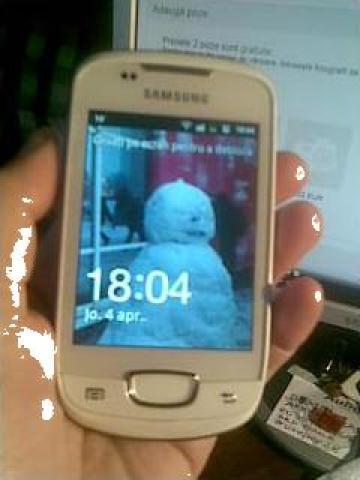 Telefon smartphone Samsung Galaxy Mini 5570 alb