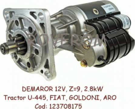 Demaror cu reductor (12V, 2,8kW, Z=9), U-445, Fiat, Aro de la Roverom Srl