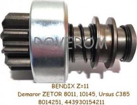 Bendix Z=11, demaror Zetor 8011, 10145, Ursus C360, C385 de la Roverom Srl