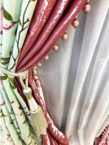 Draperii cu imprimeu floral Dalia de la Lumea Textilelor Srl