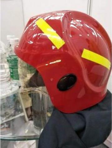 Casca pompieri cu vizor si guler Nomex RED de la Electrofrane
