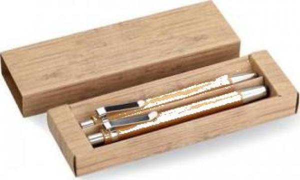 Set scris pix si creion mecanic bambus - MO8111 de la Artmedia Star Group