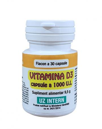 Supliment alimentar Vitamina D3 - 30 capsule de la Medaz Life Consum Srl