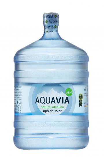 Apa de izvor natural alcalina Aquavia pH9.4, 19 litri