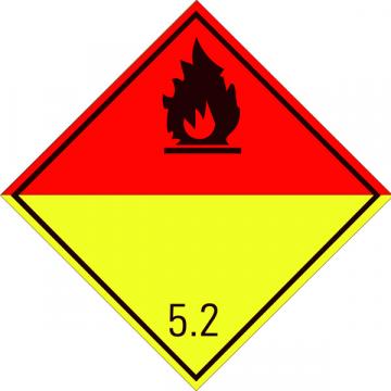 Eticheta ADR suport aluminiu Pericol Transport Peroxizi