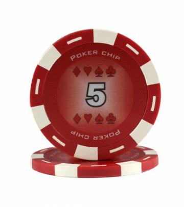 Jeton Poker Chip 11.5g - culoare rosu - inscriptionat (5) de la Chess Events Srl