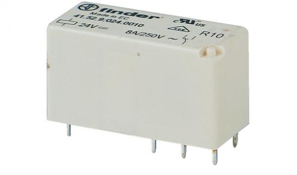 Minireleu electromagnetic 24VDC, DPDT, 8A/250VAC