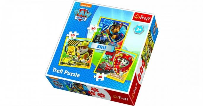 Puzzle 3 in 1 Paw Patrol