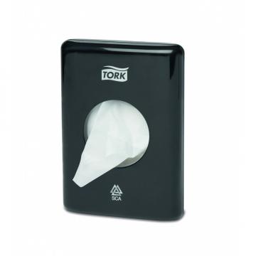 Dispenser pungi igiena feminina Tork negru de la Sanito Distribution Srl