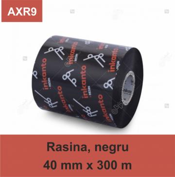 Ribon Armor Inkanto AXR9, rasina (resin), negru, 40mmx300m de la Label Print Srl