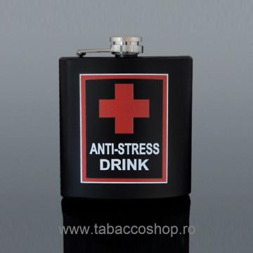 Plosca alcool Black Matte Anti Stress Drink 180ml