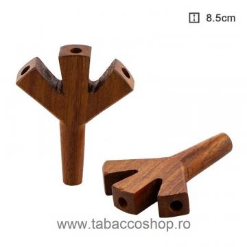 Port-tigaret din lemn Trident pentru 3 conuri
