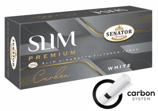 Tuburi tigari Senator Ultra Slim - Carbon White 24 mm de la Dvd Master Srl