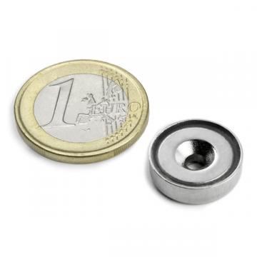 Magnet neodim oala 16 mm, cu gaura ingropata de la Arca Hobber Srl
