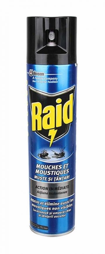 Spray impotriva mustelor si tantarilor Raid - 400 ml