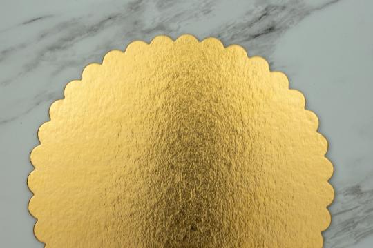 Disc tort gros ondulat auriu/argintiu - 22 cm/2 mm de la Tomvalk Srl