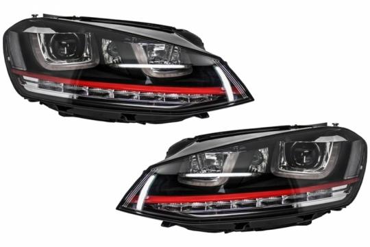 Faruri 3D LED compatibile cu VW Golf 7 VII (2012-2017) R20 de la Kit Xenon Tuning Srl