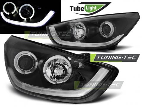 Faruri compatibile cu Hyundai Tucson IX35 10-13 negru Tube de la Kit Xenon Tuning Srl