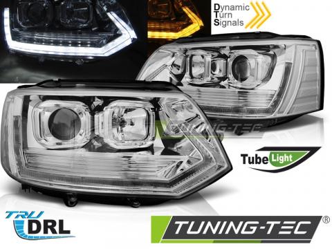 Faruri VW T5 2010-2015 LED Tube Light crom T6 Look de la Kit Xenon Tuning Srl