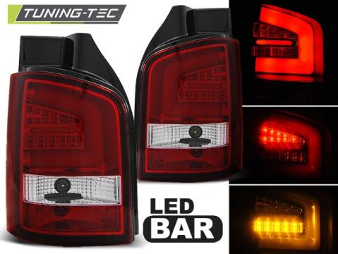Stopuri LED compatibile cu VW T5 04.10-15 rosu, alb LED bar