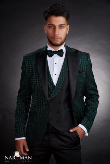 Costum mire/ginere colectia 2022 - Smoking elegant, verde de la Narman - Tuxedo