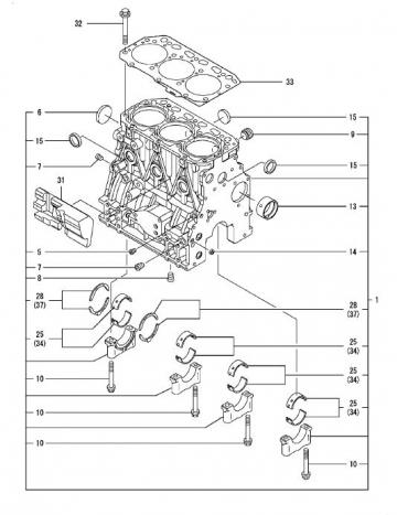 Bloc motor Yanmar 3TNV82 de la Terra Parts & Machinery Srl
