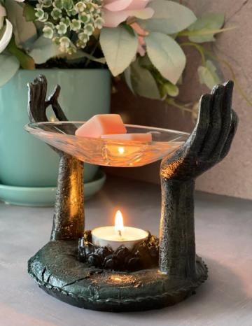 Lampa aromaterapie, din rasina cu suport sticla, feng-shui