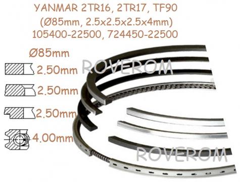Segmenti piston Yanmar 2TR16, 2TR17, TF90, SB12, SVE12, 85mm de la Roverom Srl