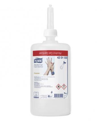 Gel dezinfectant Alcoholgel 1L Tork Aviz biocid de la MKD Professional Shop Srl