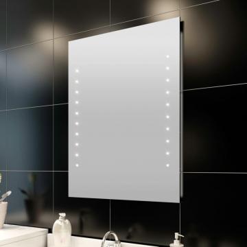 Oglinda de baie cu lumina LED 50 x 60 cm de la Vidaxl