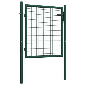 Poarta de gard, verde, 100 x 75 cm, otel