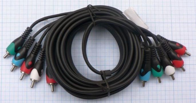 Cablu 5* RCA tata -5*RCA tata / 2.5 m de la SC Traiect SRL