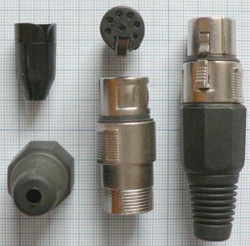 Mufa XLR-7 pini, mama, cablu 3.9mm de la SC Traiect SRL