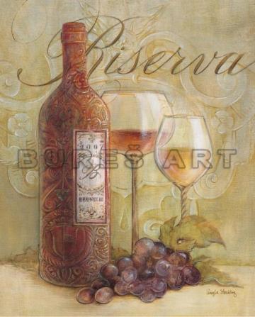 Tablou decorativ Vin si struguri inramat de la Arbex Art Decor