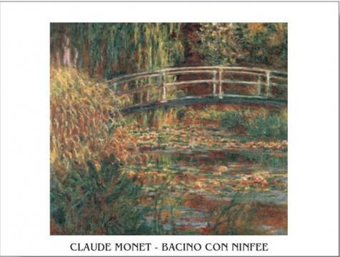 Tablou Monet Camp cu nuferi inramat, 60x80 cm de la Arbex Art Decor