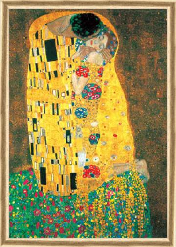 Tablou decorativ Sarutul de Klimt inramat de la Arbex Art Decor