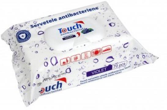 Servetele umede antibacteriene Touch Violet 70buc