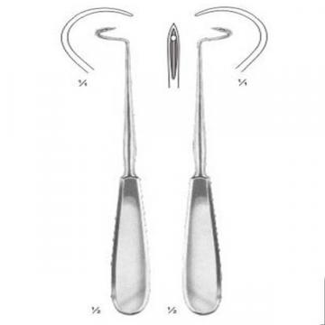 Ac de sutura Deschamps, dreapta/stanga, 21 cm