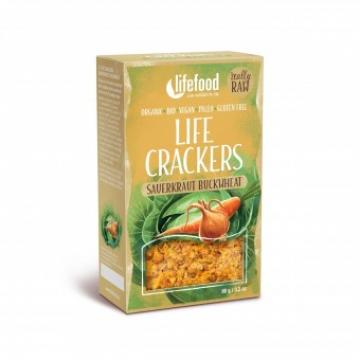Biscuiti Lifecrackers cu varza murata raw eco 90g de la Supermarket Pentru Tine Srl