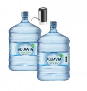 Apa plata Aquavia 2x19L + pompa electrica USB de la Supermarket Pentru Tine Srl