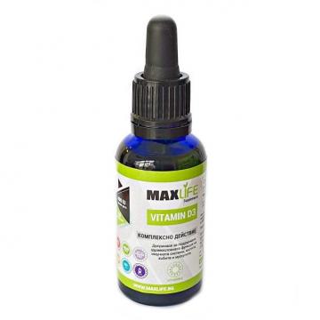 Supliment alimentar MAXLife Vitamina D3 picaturi 400IU 30ml de la Krill Oil Impex Srl