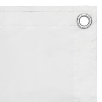 Paravan de balcon, alb, 75 x 300 cm, tesatura oxford de la VidaXL