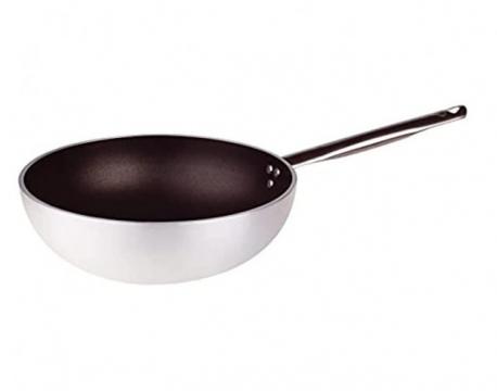 Tigaie wok aluminiu non-stick 28 cm, grosime 5 mm de la Amenajari Si Dotari Horeca Srl.