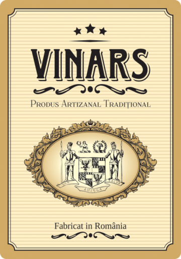 Etichete sticle personalizate, Vinars, 100x70 mm, 1000 buc.
