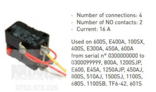 Microintrerupator 16A nacela JLG 600S E400A 100SX 400S E300A de la M.T.M. Boom Service