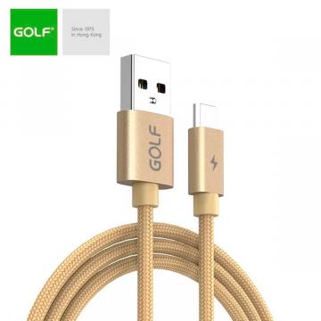 Cablu USB Type C fact charge Golf GC-76t auriu de la Sirius Distribution Srl